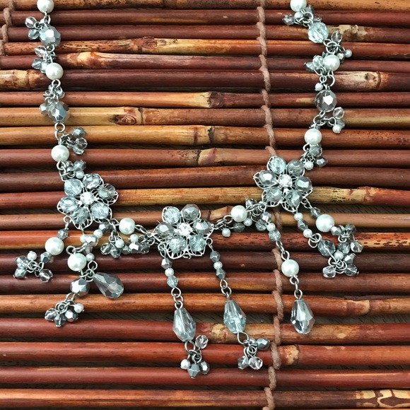 White House Black Market Crystal Dangle Necklace - Picture 5 of 7